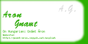 aron gnamt business card
